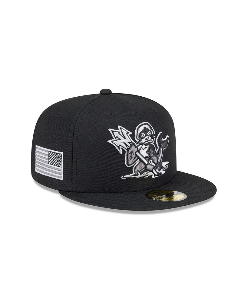 New Era Men's Black Norfolk Tides Theme Nights 59FIFTY Fitted Hat