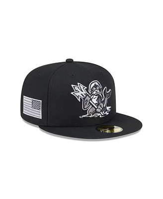 New Era Men's Black Norfolk Tides Theme Nights 59FIFTY Fitted Hat