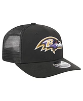New Era Men's Black Baltimore Ravens Team Collection 9SEVENTY Stretch-Snap Adjustable Hat