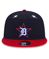 New Era Men's Navy/Red Detroit Tigers 2025 Mlb All-Star Game Workout Side Patch 9FIFTY Snapback Hat