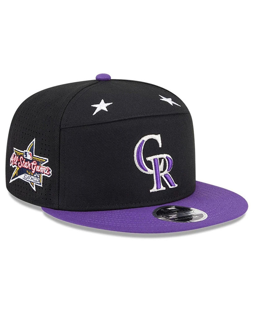 New Era Men's Black/Purple Colorado Rockies 2025 Mlb All-Star Game Side Patch 9FIFTY Snapback Hat