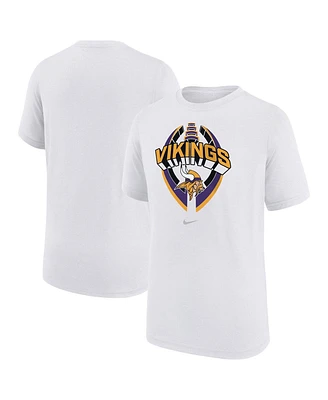 Nike Big Boys and Girls White Minnesota Vikings Icon Legend T-Shirt