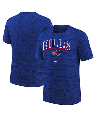 Nike Big Boys and Girls Royal Buffalo Bills Sideline Velocity Performance T-Shirt