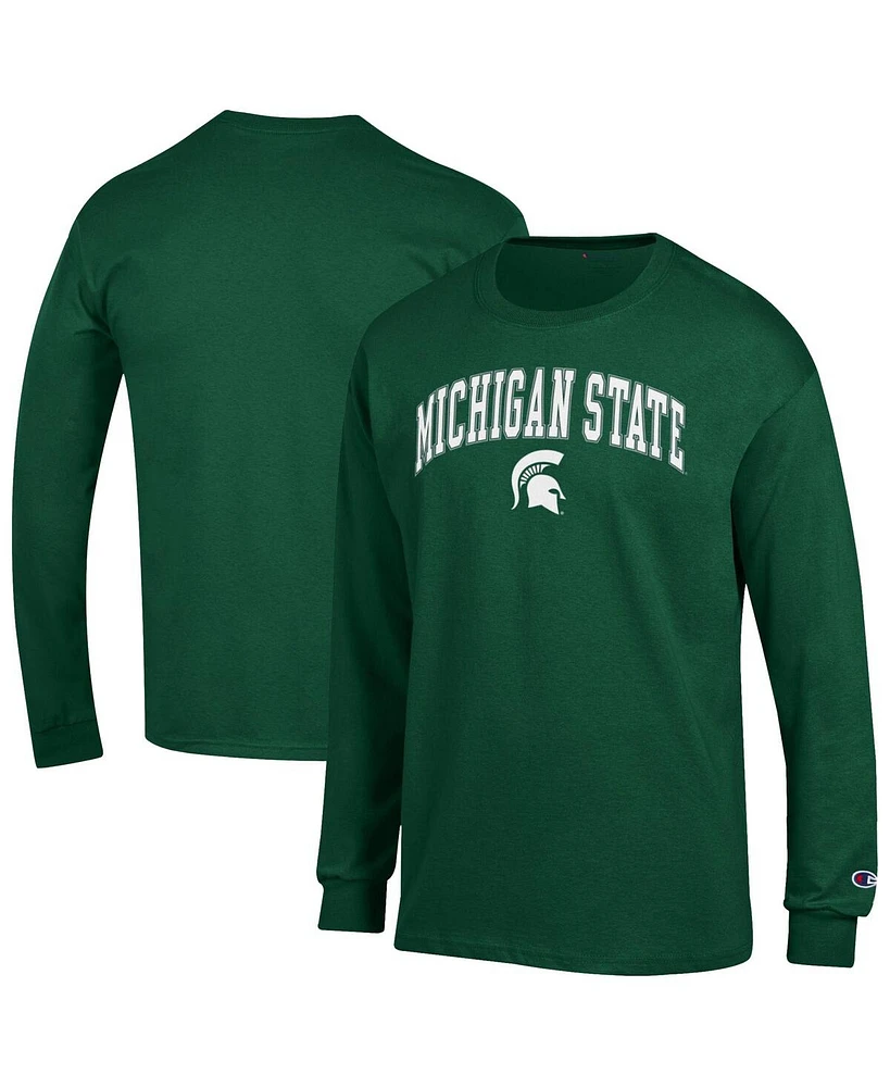 Champion Men's Green Michigan State Spartans Arch Over Logo Long Sleeve T-Shirt