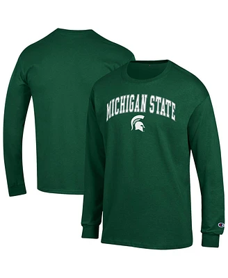 Champion Men's Green Michigan State Spartans Arch Over Logo Long Sleeve T-Shirt