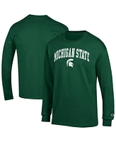 Champion Men's Green Michigan State Spartans Arch Over Logo Long Sleeve T-Shirt