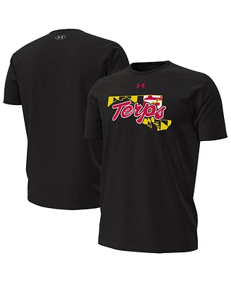Under Armour Men's Black Maryland Terrapins Pride Script T-Shirt