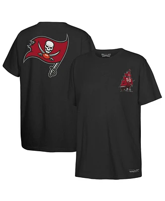 Mitchell & Ness Big Boys and Girls Black Tampa Bay Buccaneers 50th Anniversary Ship Sword T-Shirt