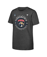 Fanatics Big Boys and Girls Heather Gray Florida Panthers 2025 Eastern Conference Champions Locker Room T-Shirt