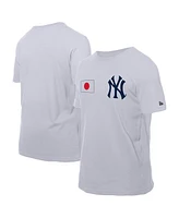 New Era Men's White York Yankees Japanese Flag T-Shirt