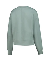 LevelWear Women's Green Uswnt Luxe Sponge Tri-Blend Pullover Sweatshirt