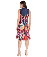 R & M Richards Women's Sleeveless Fit Flare Dress