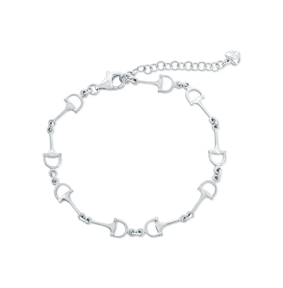 Simona Sterling Silver, Link Designed Bracelet