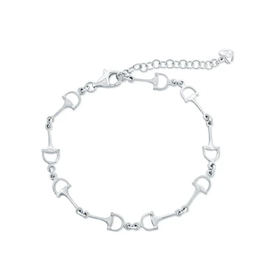 Simona Sterling Silver, Link Designed Bracelet