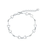 Simona Sterling Silver, Link Designed Bracelet
