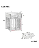Dog Crate Furniture with Drawer