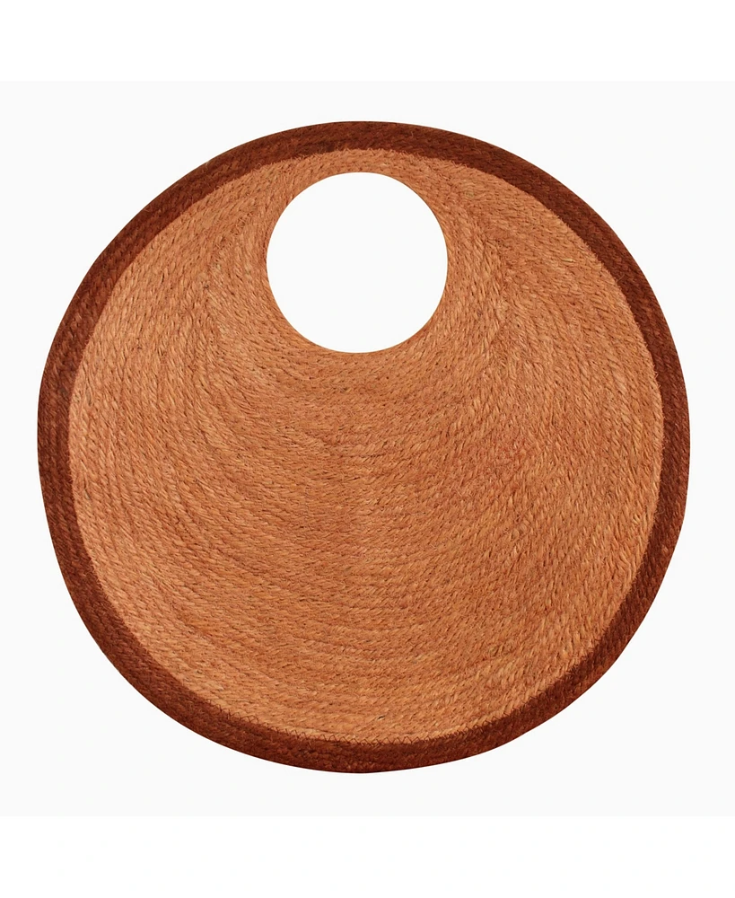 Solo Walnut Jute Bag In Brown