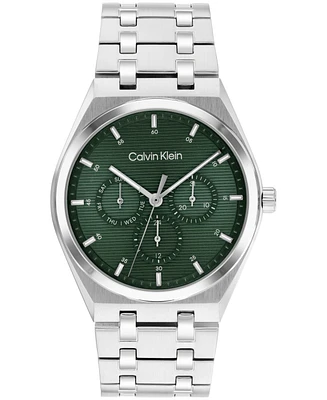Calvin Klein Men's Silver Tone Stainless Steel Bracelet Watch, 39mm