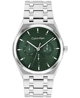 Calvin Klein Men's Silver Tone Stainless Steel Bracelet Watch, 39mm