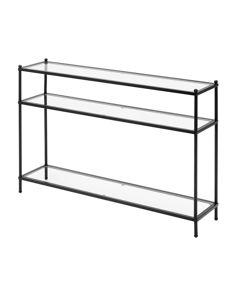 Convenience Concepts 9.5" Royal Crest 3 Tier Glass Console Table