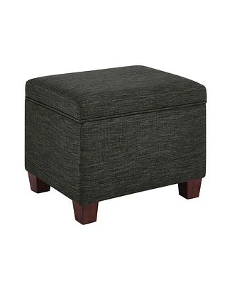 Convenience Concepts 21.75" Faux Linen Madison Storage Ottoman