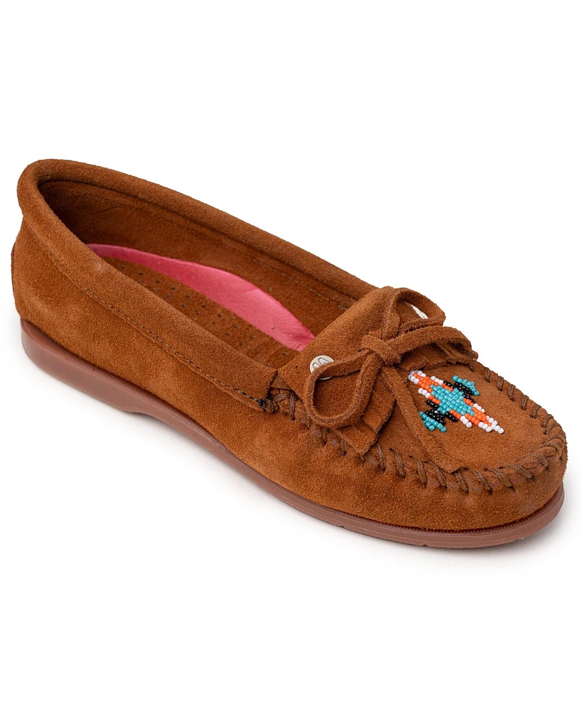 Minnetonka Women's Nizhoni Suede Beaded Moccasins
