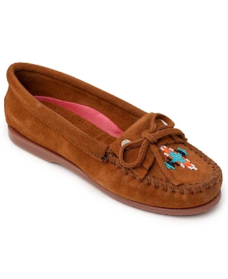 Minnetonka Women's Nizhoni Suede Beaded Moccasins