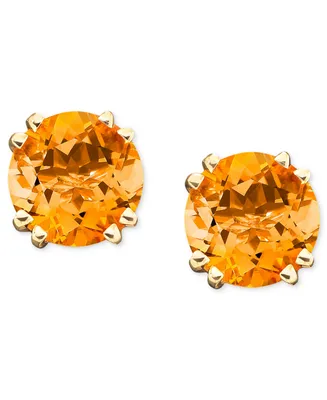 14k Gold Citrine Stud Earrings (3-1/2 ct. t.w.)