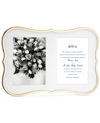 kate spade new york Crown Point Collection Gold-Plated Double Invitation Frame