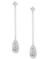 Eliot Danori Gold-Tone Pave Drop Earrings, Created for Macy's