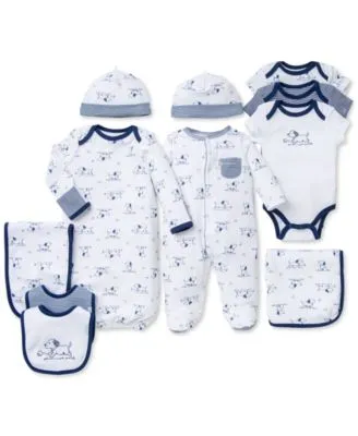 Little Me Baby Boys Puppy Toile Gift Bundle Collection