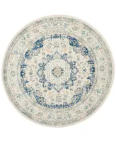 Safavieh Evoke EVK220C Ivory/Blue 5'1" Round Area Rug