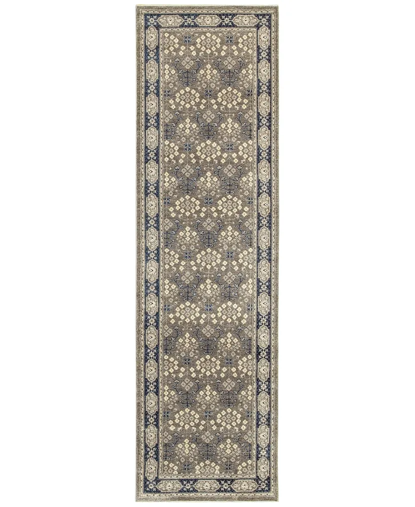 Jhb Design Tidewater Royal Garden 2'3" x 7'6" Runner Rug