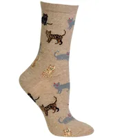 Hot Sox Women's Cats Fashion Crew Socks