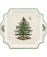 Spode Christmas Tree Square Handled Platter