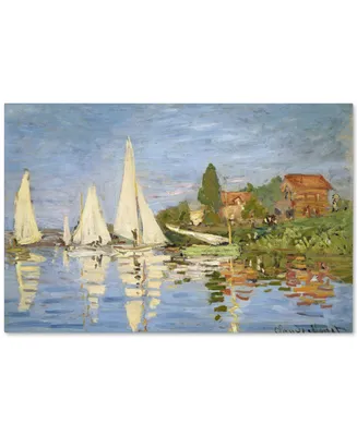 'Regatta at Argenteuil' by Claude Monet 22" x 32" Canvas Print