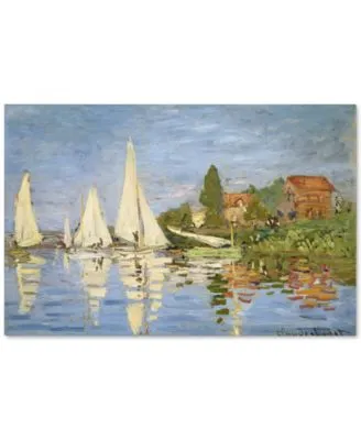 Regatta At Argenteuil By Claude Monet Canvas Print