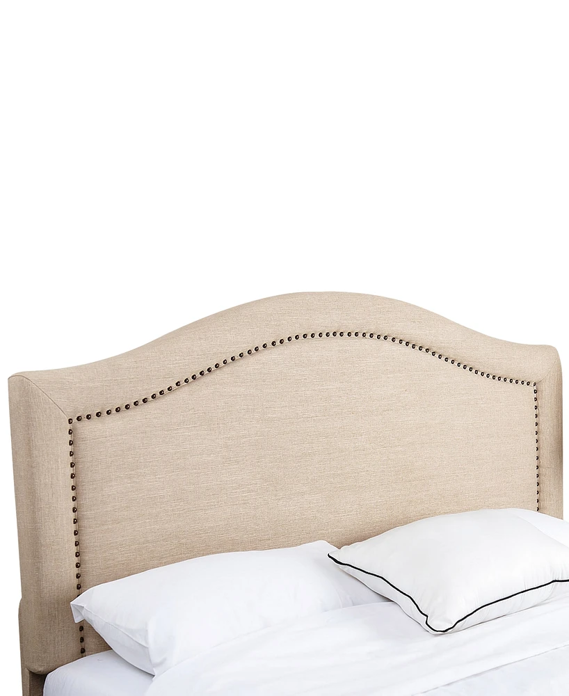 Joana King/California King Nailhead Trim Linen Headboard