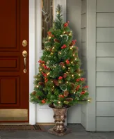 National Tree Company 4' Crestwood Spruce Entrance Tree with 100 Clear Lights