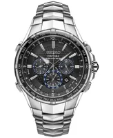 Seiko Men's Solar Chronograph Coutura Stainless Steel Bracelet Watch 45mm SSG009