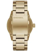 Diesel Men's Rasp Gold-Tone Stainless Steel Bracelet Watch 46x53mm DZ1761