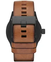 Diesel Men's Rasp Light Brown Leather Strap Watch 46x53mm DZ1764