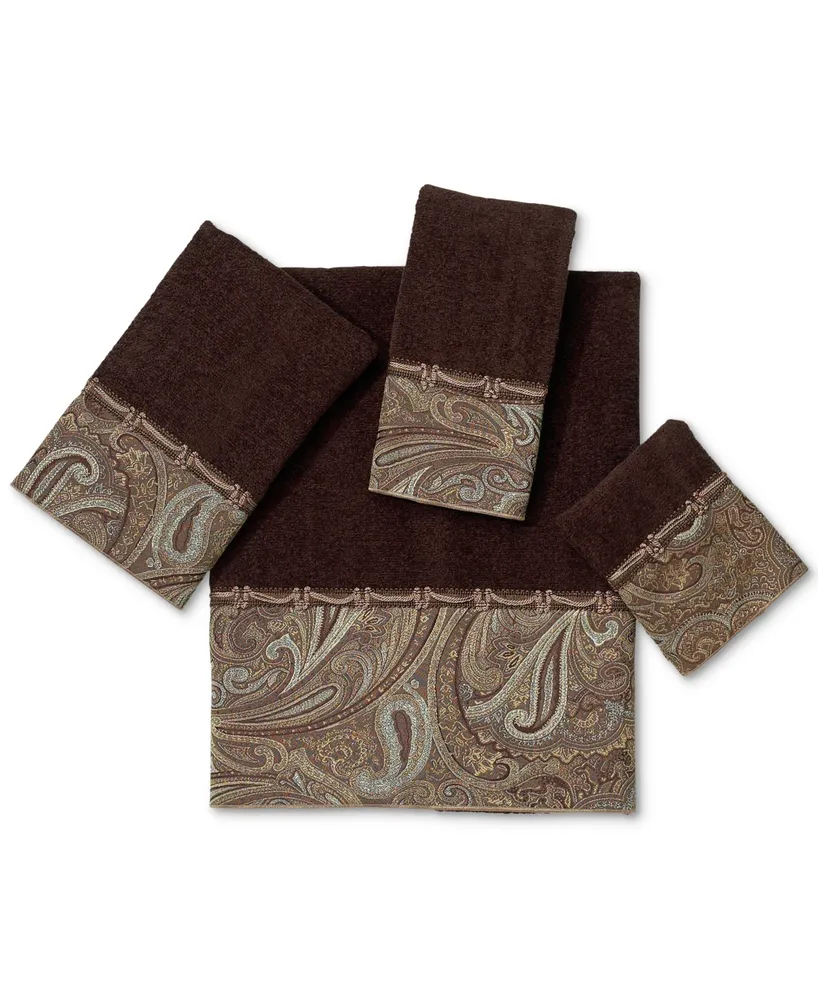 Avanti Bradford Paisley Swirls Cotton Hand Towel, 16" x 30"