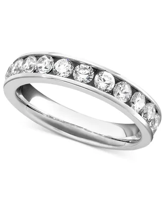 Diamond Channel Band (1/ ct. t.w.) 14k White or Yellow Gold