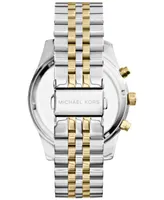 Michael Kors Men's Chronograph Lexington Two-Tone Stainless Steel Watch 45mm MK8344