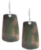 Robert Lee Morris Soho Silver-Tone Mother of Pearl-Look Drop Earrings