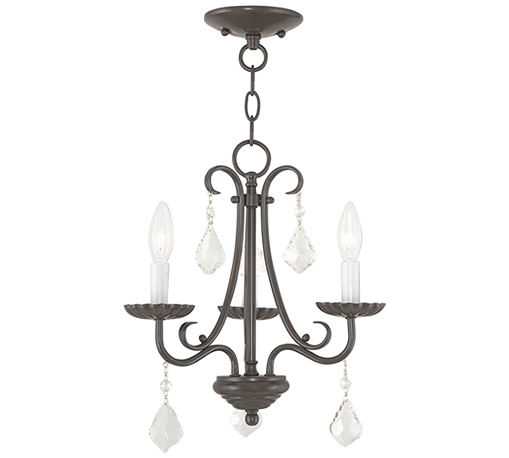 Livex Daphne 3- Light Metal Chandelier