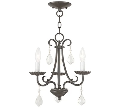 Livex Daphne 3- Light Metal Chandelier