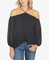 1.state Women's Off-The-Shoulder Halter Neck Blouse