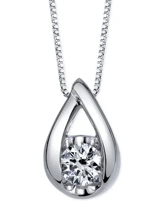 Sirena Diamond Pendant Necklace (1/2 ct. t.w.) in 14k White Gold